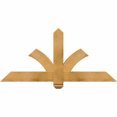 Ekena Millwork Redmond Rough Sawn Timber Gable Bracket, Western Red Cedar, 48"W x 22"H x 4"D x 4"F, 11/12 Pitch GBW048X22X0404RED00RWR